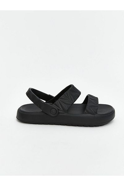 LC Waikiki Sandale de damă LCW STEPS negre cu bretele duble