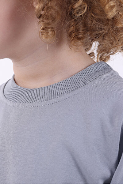 Lovexi 3 Lü Set Mevsimlik Oversize Basic Sweatshirt (mavi Gri Bej