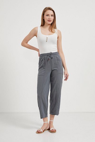 Arma Life Women's Smoked Trousers with Pockets and Elastic Waist