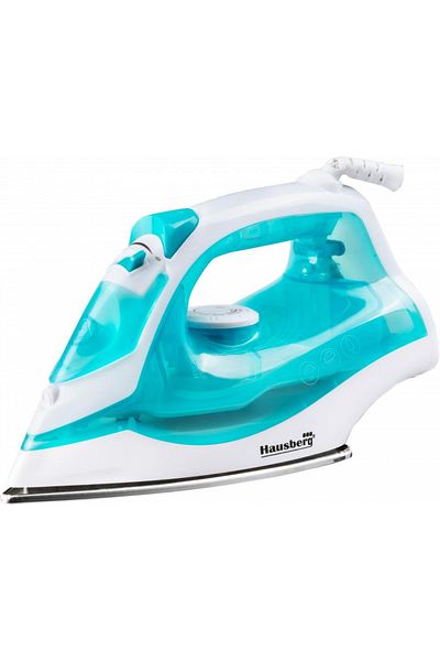 Hausberg Fier de calcat HB-7850BL ,2000 W ,talpa otel invelis ceramic, rezervor apa 130 ml, Alb/Albastru
