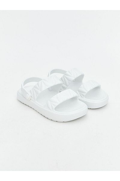 LC Waikiki LCW STEPS Λευκά Γυναικεία Σανδάλια Διπλής Ζώνης