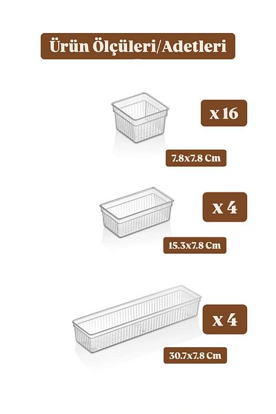Bayev 24-Piece Drawer Accessory Jewelry and Makeup Organizer