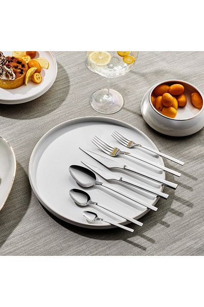 Karaca Karaca Sedir Elegance Set de tacâmuri din inox, 84 piese, pentru 12 persoane, argintiu