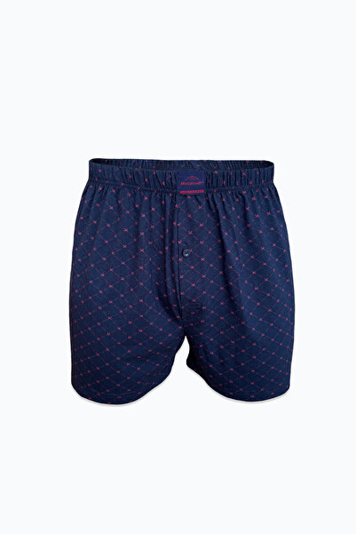 Malabadi Ανδρικό 3 τεμάχιο Navy Blue Premium Collection με μοτίβο φαρδιά εφαρμογή Modal Boxer 3M254