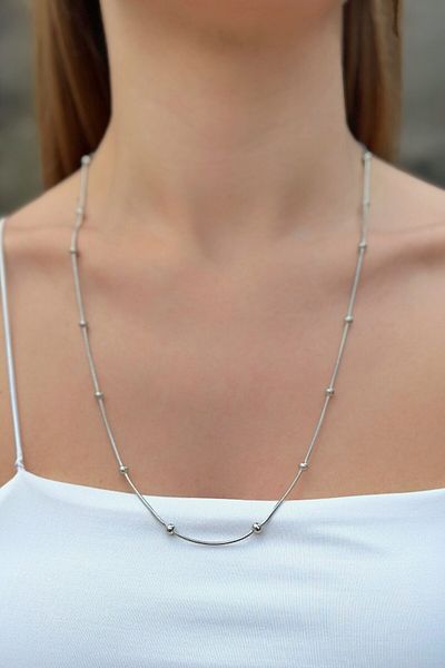 Takı Dükkanı الفولاذ المقاوم للصدأ الأفعى الإيطالية المرأة السائبة سلسلة قلادة Eck57k