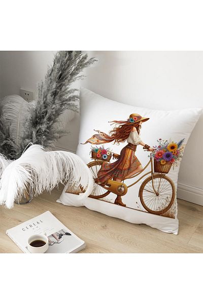 Filamente Husă de pernă cu imprimare digitală pe două fețe cu model boem (husă de pernă Bohemian)