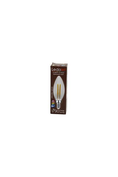 andela Ledolet 4W=45W - E14 Candle Flament Led Rustic Bulb 400Lumen - 3000K Unbreakable Body (5057)