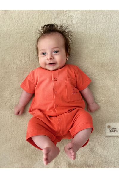 Caramell Baby Boy Summer Jumpsuit 100% Cotton New Season Color - Pomegranate Beauty