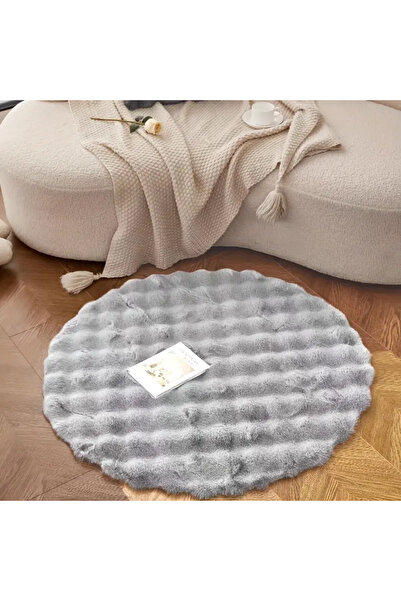 ZADA HOME Pufy Halı Bubble Kaymaz Özel Taban Peluş Halı Yolluk dikdörtgen