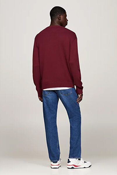 Tommy Hilfiger Erkek Tommy Rozetli Yünlü Kazak - Mor