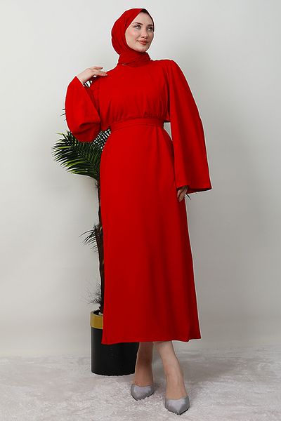 Giza Giyim Red Cape Dress