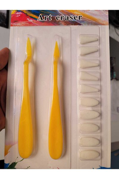 O&S Oyun ve Sanat Eğlen-Üret Sponge Eraser Spatula 1 Pack Sketching Drawing Blending Smudge Art Eraser