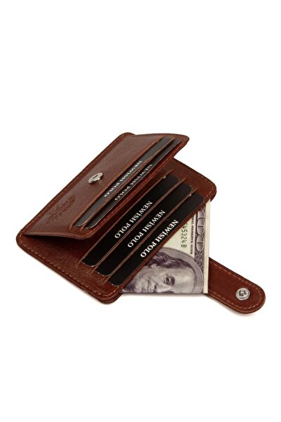 Newish Polo Men's Genuine Leather Wallet and Card Holder - Tan