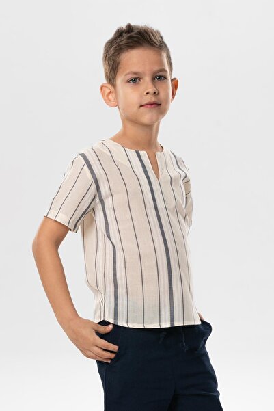 Eliş Şile Bezi Короткий рукав, шильська тканина, велосипедний комір, літній д...