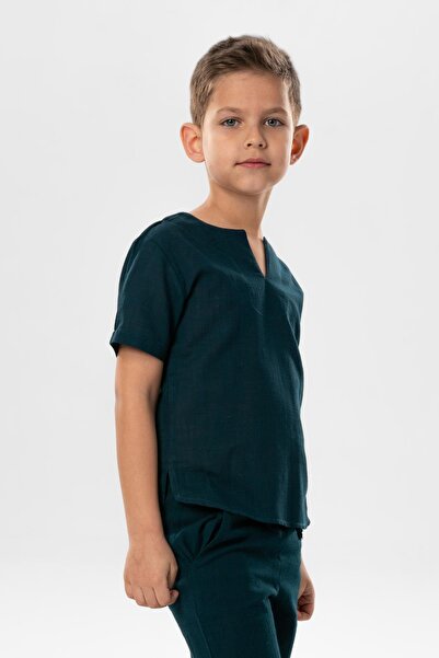 Eliş Şile Bezi Короткий рукав, шильська тканина, велосипедний комір, літній д...