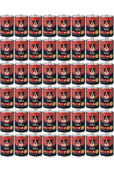 Reflex Plus Jöle İçinde Kuzu Etli Yetişkin Konserve Köpek Maması 400gr - 48 Adet