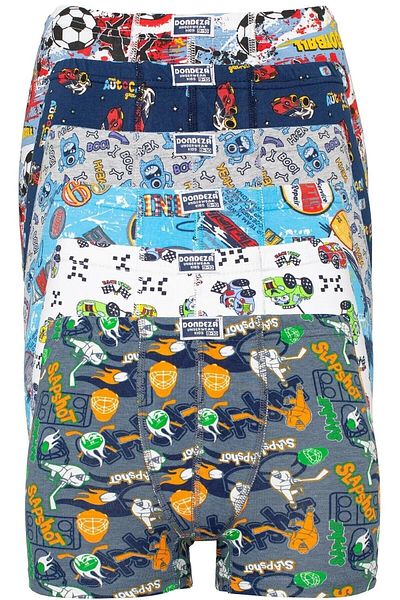 Dondeza Pack of 12 Boys' Boxers Colorful and Patterned Comfortable Fit