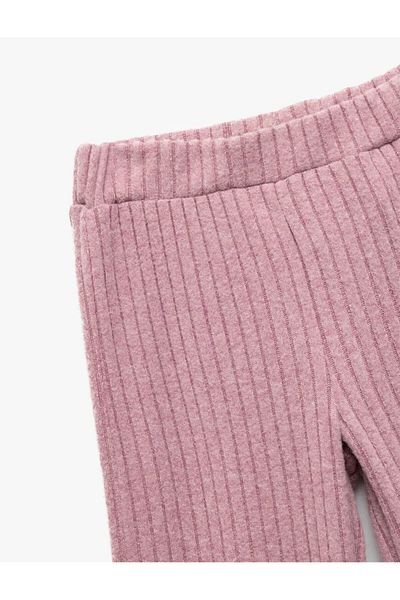 Koton Elastic Waist Viscose Blended Pink Baby Girl Leggings 5Smg40057Ak