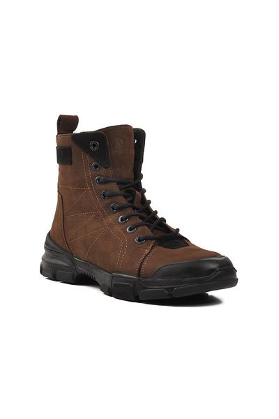 Hammer Jack Bonn 102 21520 Brown Nubuck Genuine Leather Men's Boots with Fleece Inside