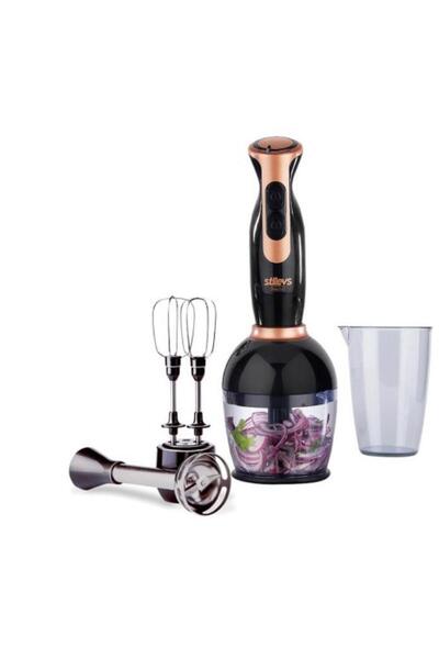 Stilevs Mago Plus El Blender Seti Siyah Bakır