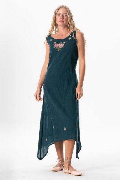 Eliş Şile Bezi Şile Bezi - Gülsüm Croială asimetrică, rochie lungă de vară br...