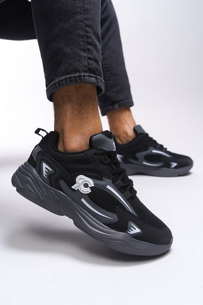 Riccon Niknaith Unisex Μαύρο καπνιστό αθλητικό παπούτσια - 0012725