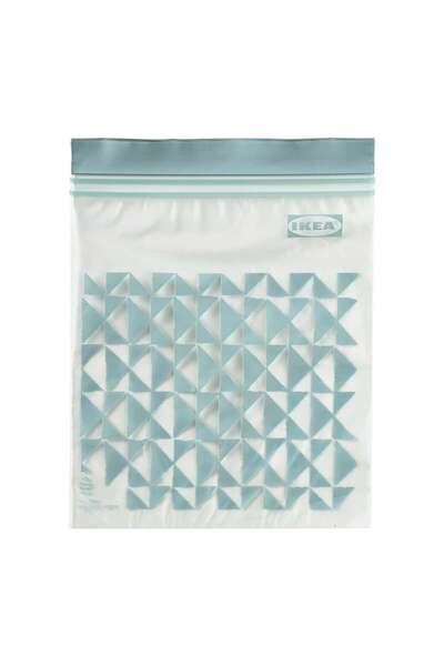 IKEA Istad Lockable Refrigerator Bag Pale Grey-Green 1 Lt 20 Pieces