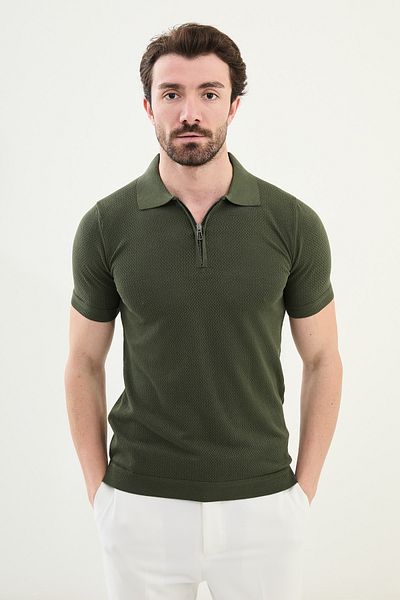 Mcr Knitwear POLO ZIPPERED COLLAR