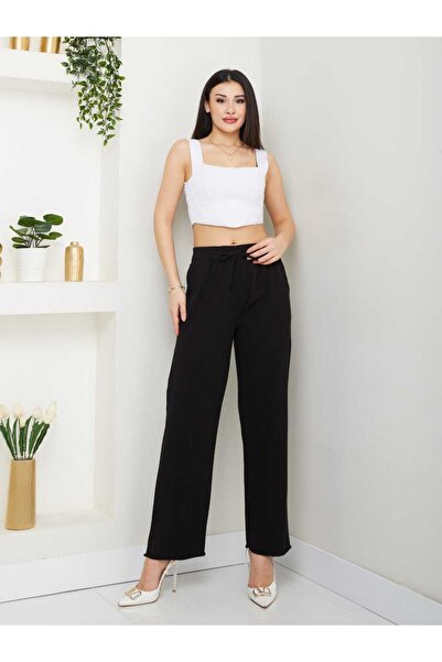 KMKkombin Γυναικείο παντελόνι από λεπτό τζιν λινό ύφασμα