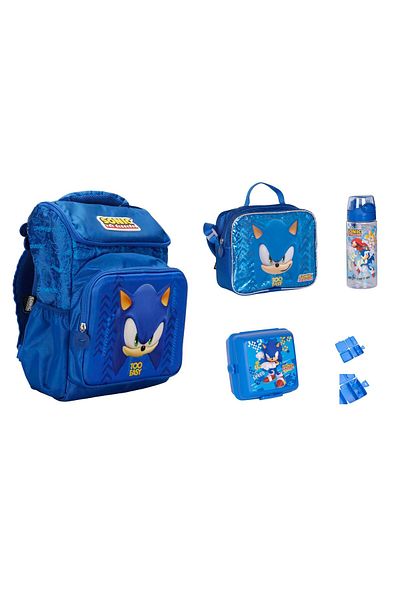 GENC DIJITAL BASKI Geantă de școală Sonic The Hedgehog Ultimate Power (4 bucăți)