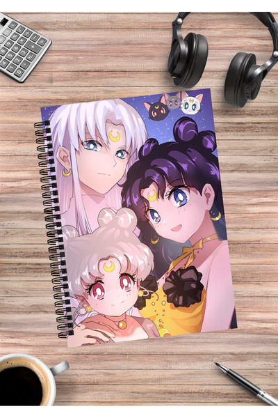 mertfigur Caiet cu spirală Sailor Moon Anime A5 (50 coli)