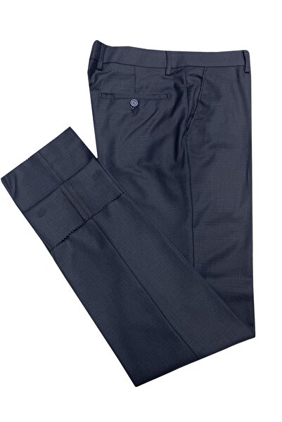 CLASSİCS MEN Avasar Чоловічі темно-сині штани прямого крою з тканини - 7224