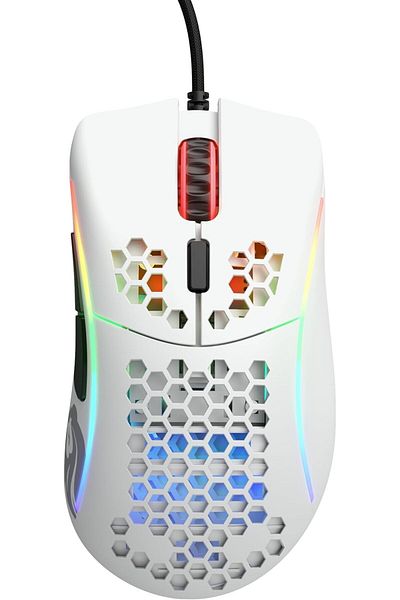 Glorious Model D- Wired Mouse, 61g, RGB, White