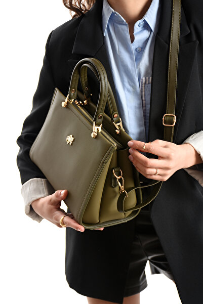 STYLE BAGS Şermin HakiYeşili Kadın Omuz Ve Çapraz Çantası 22x28 Ebatında