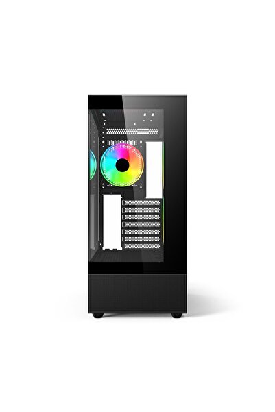 GAMETECH PHANTOM 6X120MM RGB FANLI TYPE-C GAMİNG OYUNCU BİLGİSAYAR KASASI SİYAH
