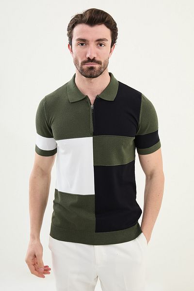 Mcr Knitwear POLO ZIPPERED COLLAR
