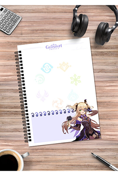 mertfigur Genshin Fischlanime Spiral Notebook A5 (50Sheets)