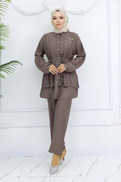 benguen Frilly Suit Mink 4793 Detailed Brooch Information