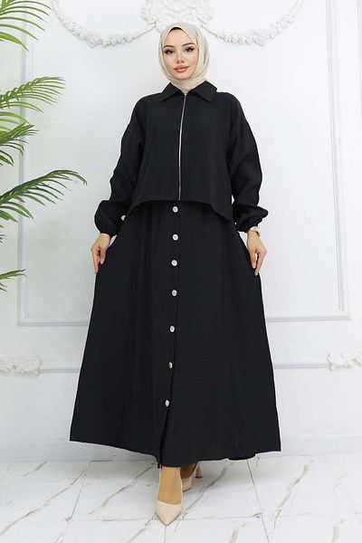 benguen Zippered Dress Suit - Black 4807