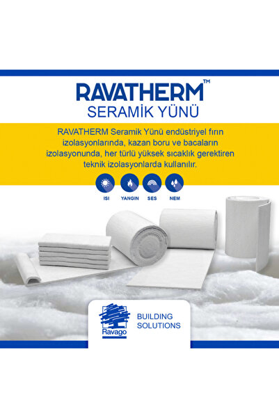 RAVATHERM STD1260 128 DS 50 MM SERAMİK YÜNÜ