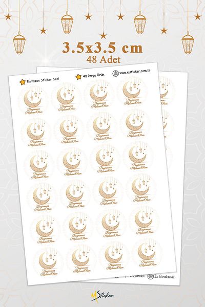 MSticker 48 Pieces of Holiday Greeting Sticker Pack That Is Not Affected by Water