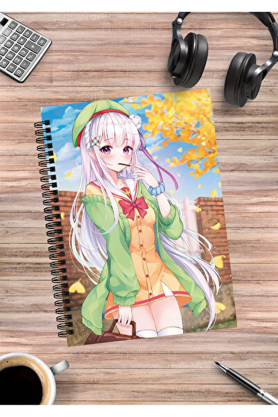 mertfigur Re Zero Rem Ram Emilia Anime Caiet cu spirală A5 (50 coli)