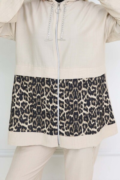 benguen Chain Leopard Suit - Stone Color 4748