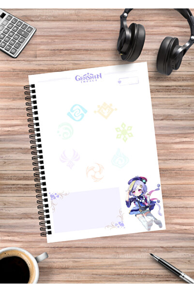 mertfigur Caiet cu spirală Genshin Qiqi Anime A5 (50 coli)
