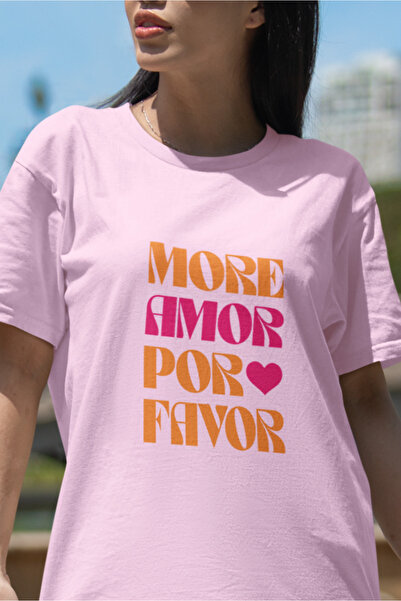 SUNFREE POPULARNI TREND ŽENSKA MAJICA SA TISKOM "MORE AMOR" Oversize kroj