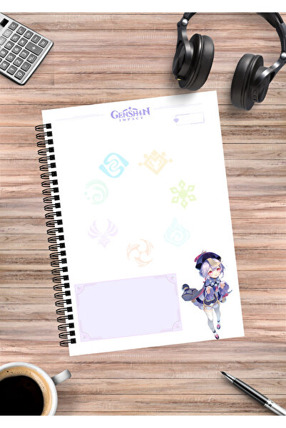 mertfigur Caiet cu spirală Genshin Qiqi Anime A5 (50 coli)
