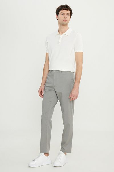ALTINYILDIZ CLASSICS Βαμβακερό Slim Fit Slim Fit Πλαϊνή τσέπη Ευέλικτο Casual ανοιχτό μπεζ παντελόνι