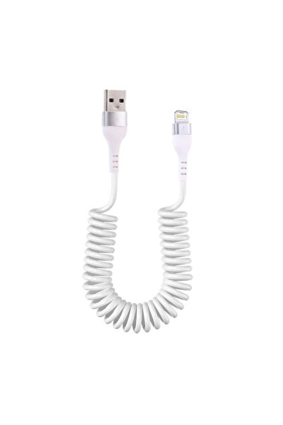 Choice كابل شحن سيارة USB سريع أبيض بطول 1.5 متر بقدرة 30 واط، متوافق مع أجهز...