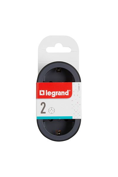 Legrand Premium 2-Way Wall Socket Black 694517 Nms Hirdavat