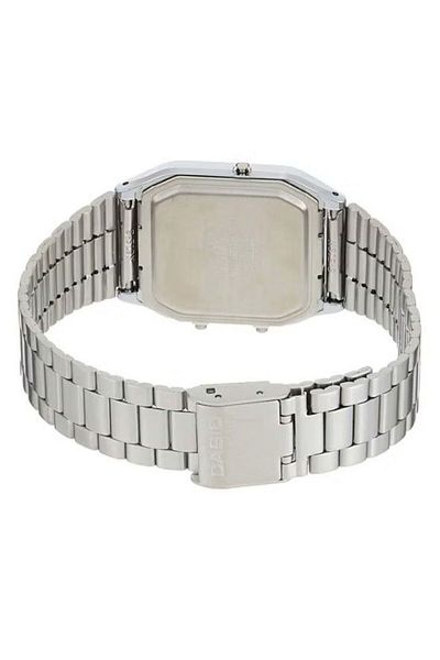 Casio Unisex AQ-230A-1DDF 32mm Analog-Digital Quartz Watch with Stainless Steel Strap - Silver